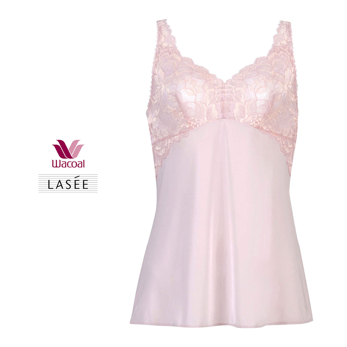 ワコール Wacoal ラゼ LASEE 11G BFA111 BFA311 BFA411 キャミソール ML インナー スタンダードシルエット 保湿 シルクプロテイン加工(PI-ピンク-M)