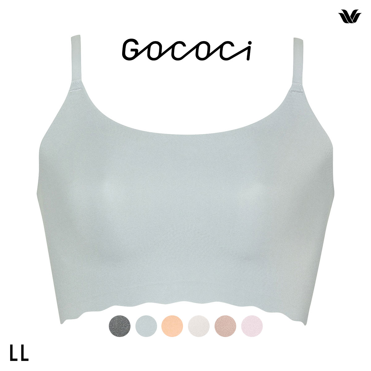 ワコール Wacoal ゴコチ GOCOCi CGG220 ラクに美胸キープ シームレス ノンワイヤーブラ ベンベルグ LL フラット 単品(LGY-薄グレー-LL)