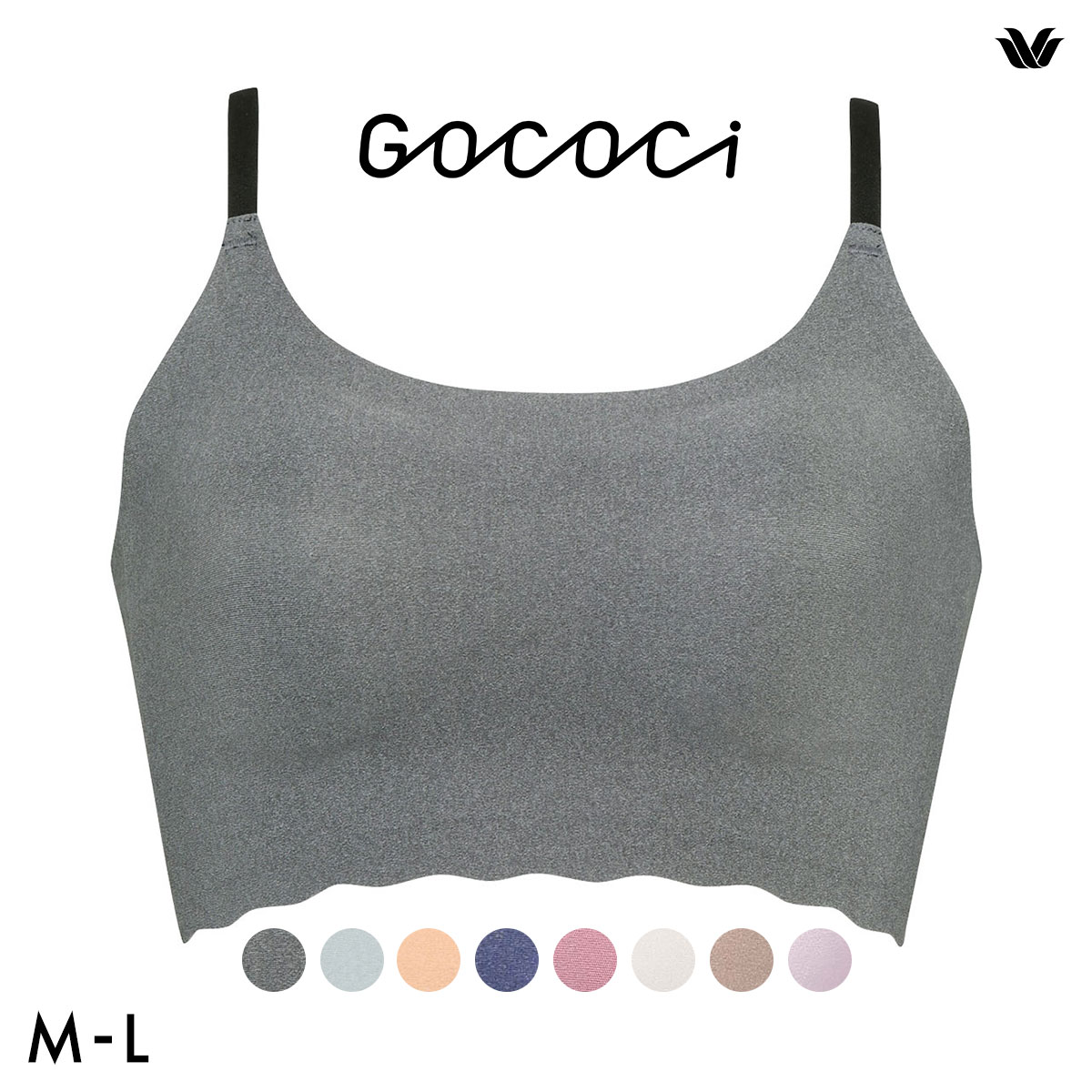 ワコール Wacoal ゴコチ GOCOCi CGG220 ラクに美胸キープ シームレス ノンワイヤーブラ ベンベルグ ML フラット 単品(GY-グレー-M)