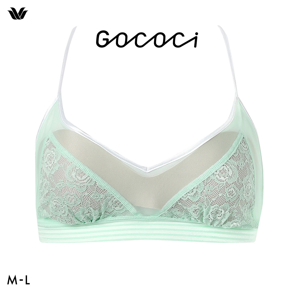 ワコール ゴコチ cooomy. クーミー ノンワイヤー ブラレット ブラジャー CGG246 ML Wacoal GOCOCi ハーフトップ ワイヤレス(MI-ミント-M)