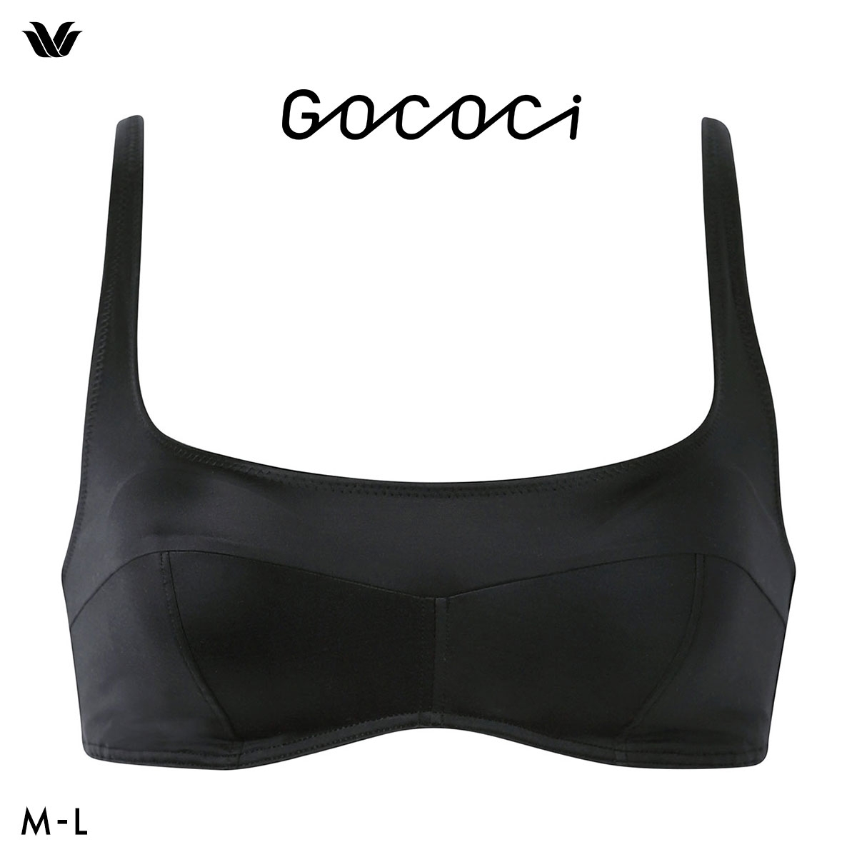 ワコール ゴコチ cooomy. クーミー ノンワイヤー ブラジャー CGG248 ML Wacoal GOCOCi ハーフトップ ワイヤレス(BK-ブラック-M)