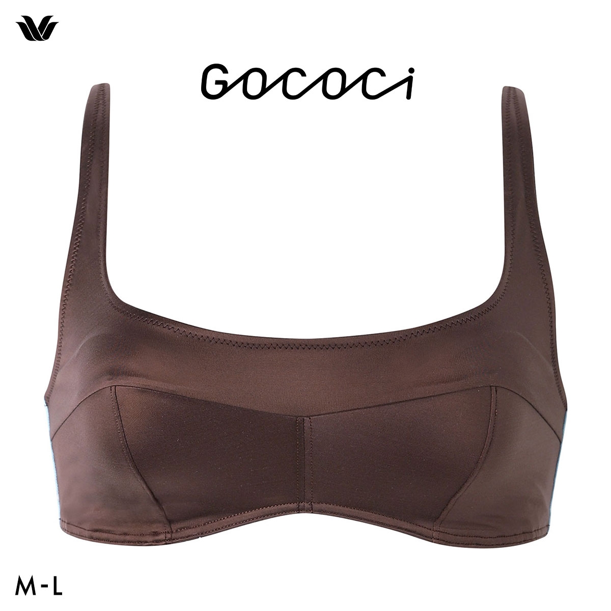 ワコール ゴコチ cooomy. クーミー ノンワイヤー ブラジャー CGG248 ML Wacoal GOCOCi ハーフトップ ワイヤレス(DBR-濃ブラウン-M)
