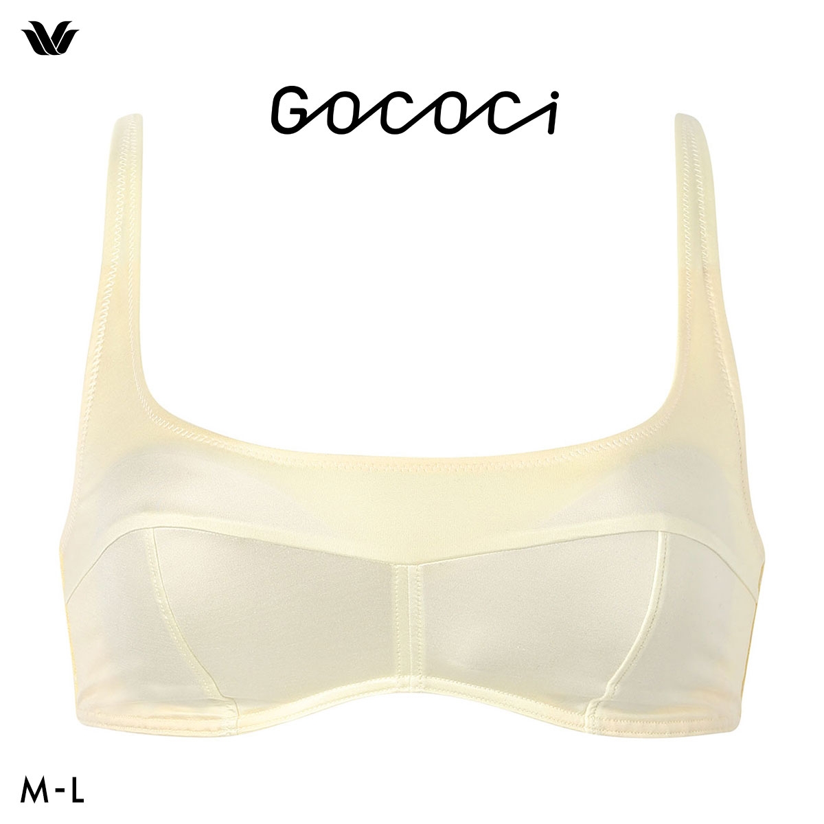 ワコール ゴコチ cooomy. クーミー ノンワイヤー ブラジャー CGG248 ML Wacoal GOCOCi ハーフトップ ワイヤレス(YE-イエロー-M)