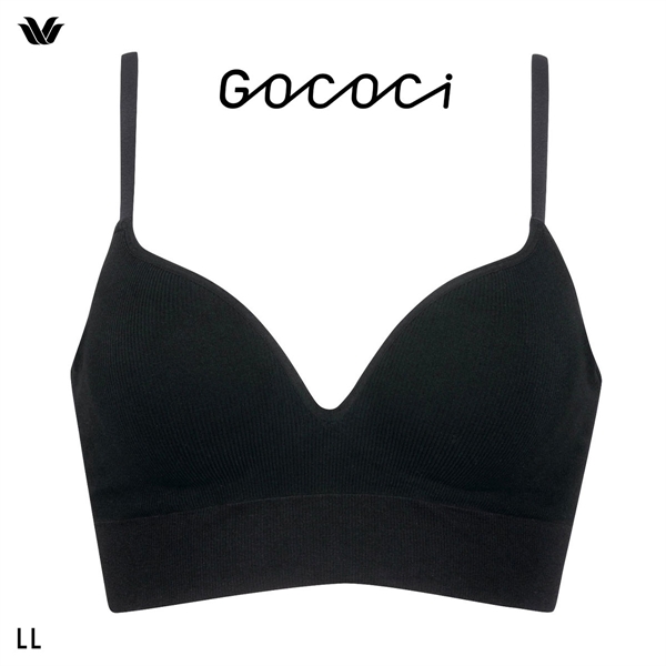 ワコール ゴコチ CGG255 リブ ハーフトップ バストラインきれい ノンワイヤー ブラジャー LL ブラレット ワイヤレス Wacoal GOCOCi