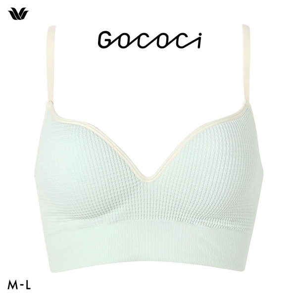 ワコール ゴコチ CGG255 リブ ハーフトップ バストラインきれい ノンワイヤー ブラジャー ML ブラレット ワイヤレス Wacoal GOCOCi