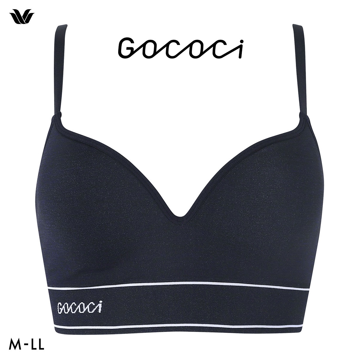 ワコール ゴコチ CGG256 ハーフトップ バストラインきれい ノンワイヤー ブラジャー ML ワイヤレス 大きいサイズ Wacoal GOCOCi(KO-コン-M(UB-))