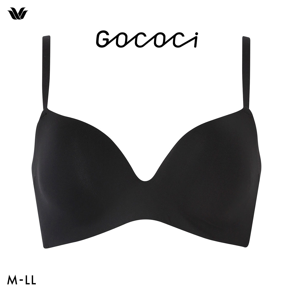 ワコール ゴコチ CGG266 ラクに美胸キープ ノンワイヤーブラ 脇高 フラット ワイヤレスブラ Tシャツブラ モールド ブラジャー Wacoal GOCOCi(BK-ブラック-S)