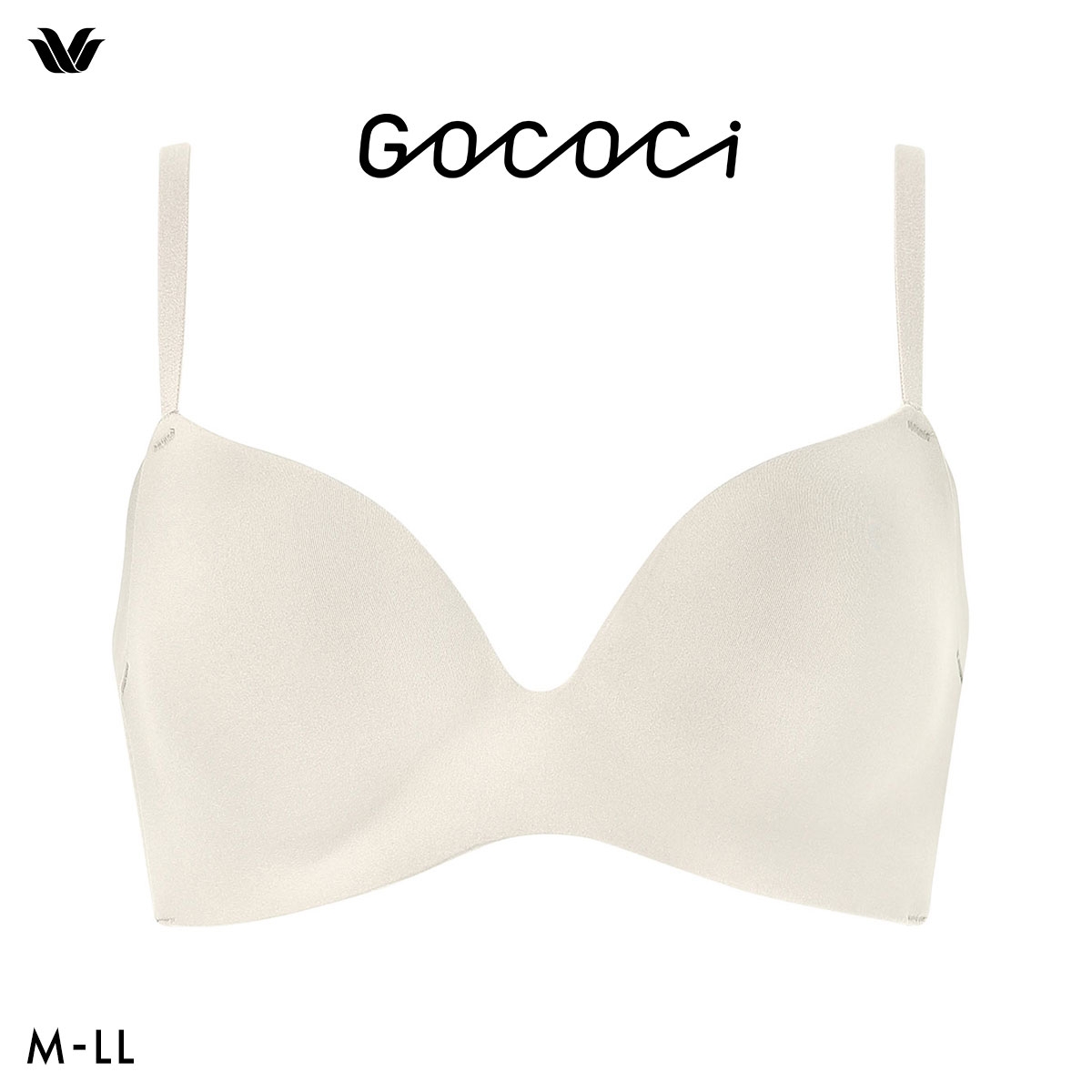 ワコール ゴコチ CGG266 ラクに美胸キープ ノンワイヤーブラ 脇高 フラット ワイヤレスブラ Tシャツブラ モールド ブラジャー Wacoal GOCOCi(IV-アイボリー-S)