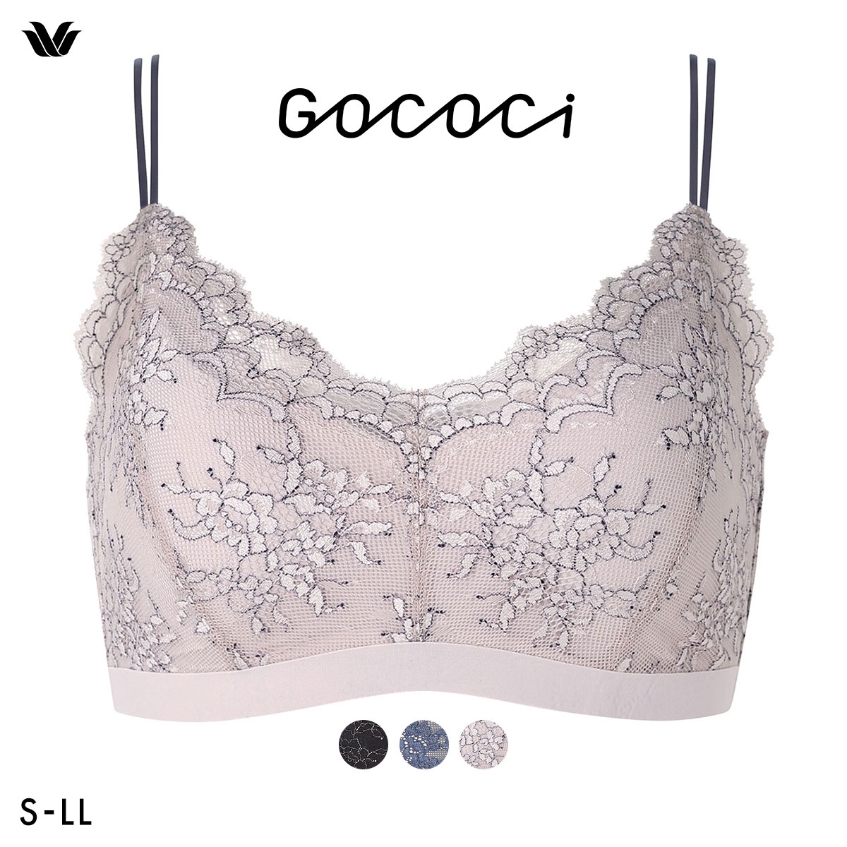 ワコール ゴコチ レーシィ CGG289 ブラジャー ハーフトップ ノンワイヤー ML 単品 ブラレット Wacoal GOCOCi