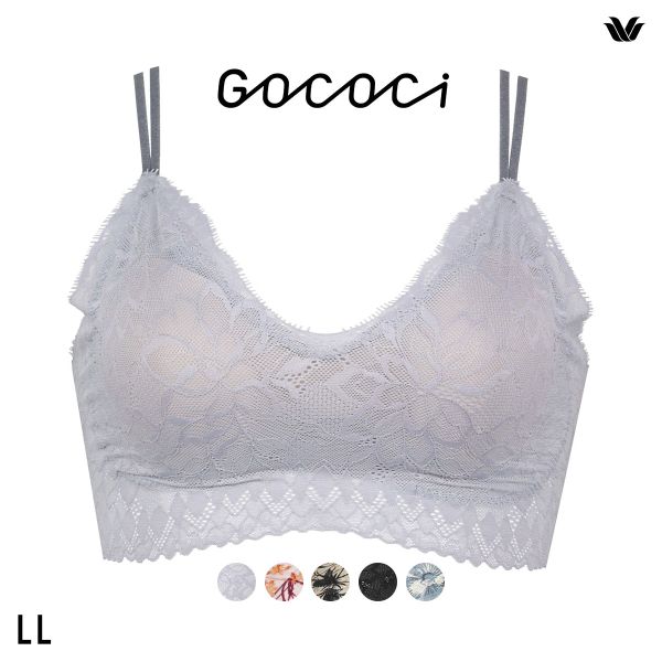 ワコール Wacoal ゴコチ GOCOCi レース CGG297 ラクに美胸キープ ブラジャー ハーフトップ ノンワイヤー LL 単品 ブラレット