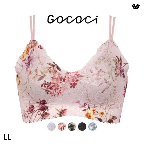 ワコール Wacoal ゴコチ GOCOCi レース CGG297 ラクに美胸キープ ブラジャー ハーフトップ ノンワイヤー LL 単品 ブラレット