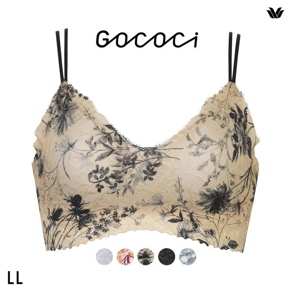 ワコール Wacoal ゴコチ GOCOCi レース CGG297 ラクに美胸キープ ブラジャー ハーフトップ ノンワイヤー LL 単品 ブラレット