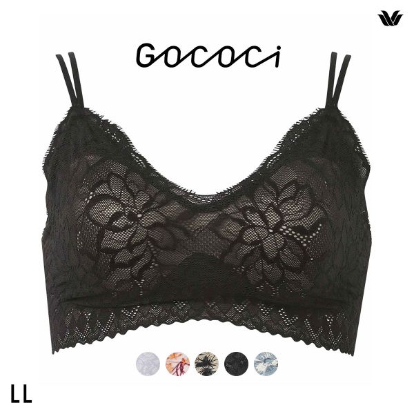ワコール Wacoal ゴコチ GOCOCi レース CGG297 ラクに美胸キープ ブラジャー ハーフトップ ノンワイヤー LL 単品 ブラレット