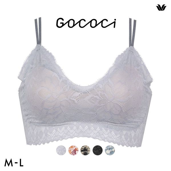 ワコール Wacoal ゴコチ GOCOCi レース CGG297 ラクに美胸キープ ブラジャー ハーフトップ ノンワイヤー ML 単品 ブラレット