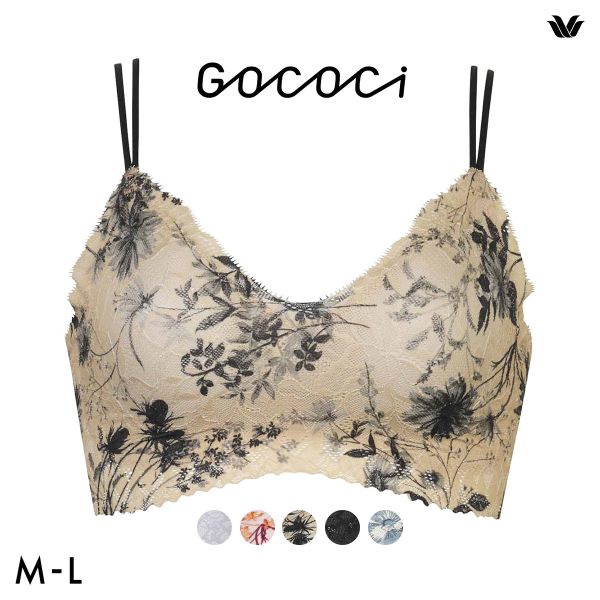 ワコール Wacoal ゴコチ GOCOCi レース CGG297 ラクに美胸キープ ブラジャー ハーフトップ ノンワイヤー ML 単品 ブラレット