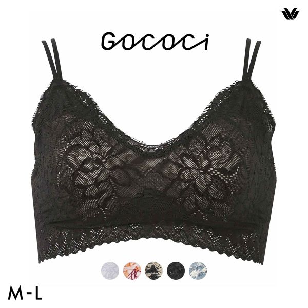 ワコール Wacoal ゴコチ GOCOCi レース CGG297 ラクに美胸キープ ブラジャー ハーフトップ ノンワイヤー ML 単品 ブラレット