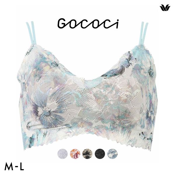 ワコール Wacoal ゴコチ GOCOCi レース CGG297 ラクに美胸キープ ブラジャー ハーフトップ ノンワイヤー ML 単品 ブラレット
