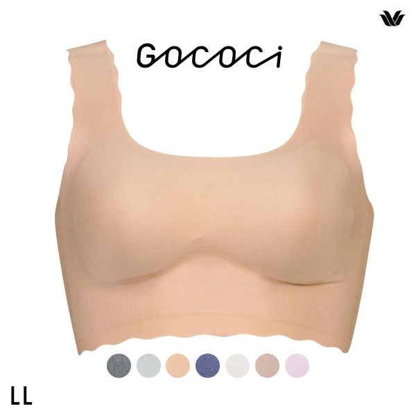 ワコール Wacoal ゴコチ GOCOCi CGG510 ラクに美胸キープ シームレス ノンワイヤーブラ ベンベルグ フラット ワイヤレスブラ LL