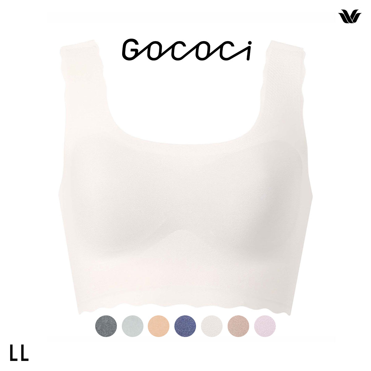 ワコール Wacoal ゴコチ GOCOCi CGG510 ラクに美胸キープ シームレス ノンワイヤーブラ ベンベルグ フラット ワイヤレスブラ LL(IV-アイボリー-LL)