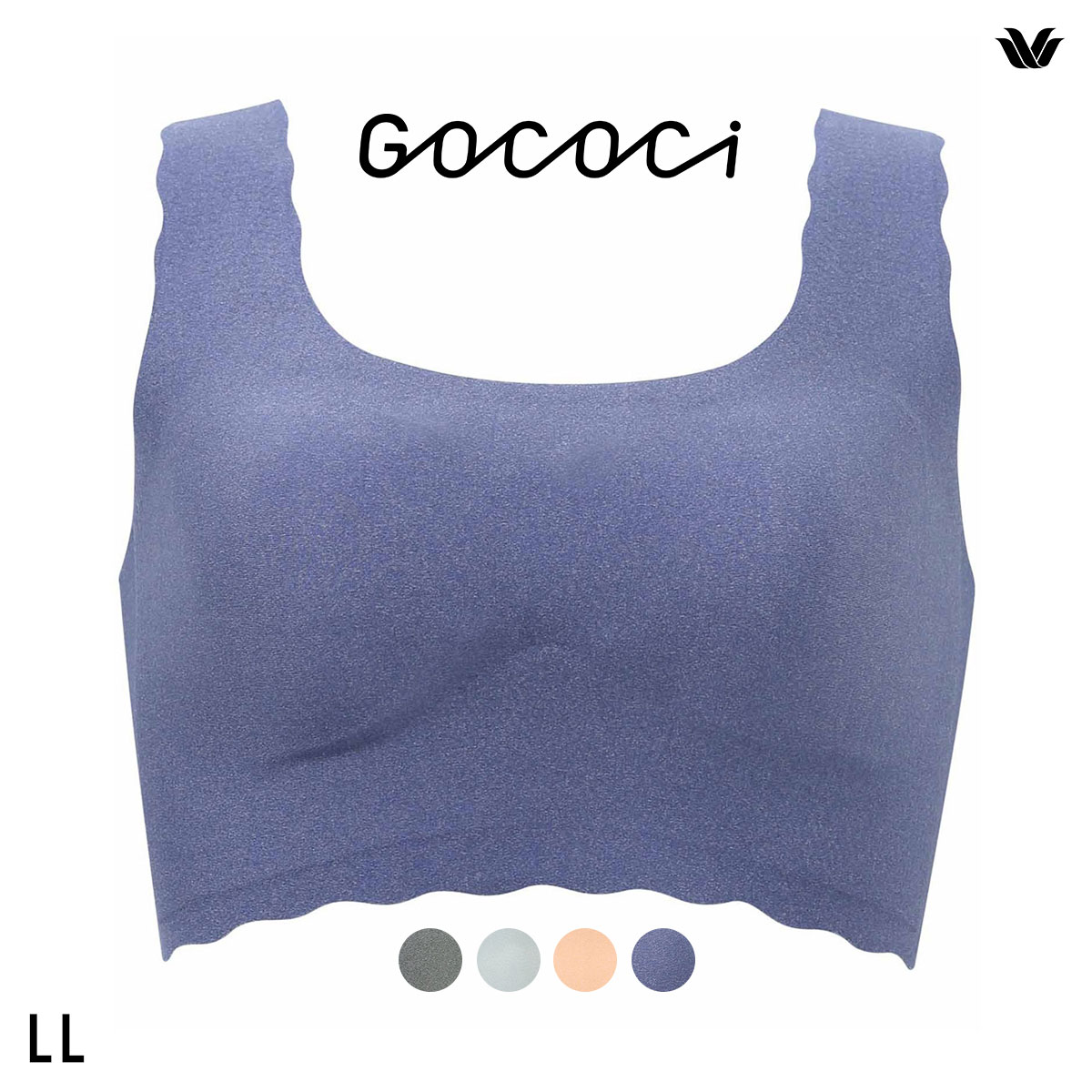 ワコール Wacoal ゴコチ GOCOCi CGG510 ラクに美胸キープ シームレス ノンワイヤーブラ ベンベルグ フラット ワイヤレスブラ LL