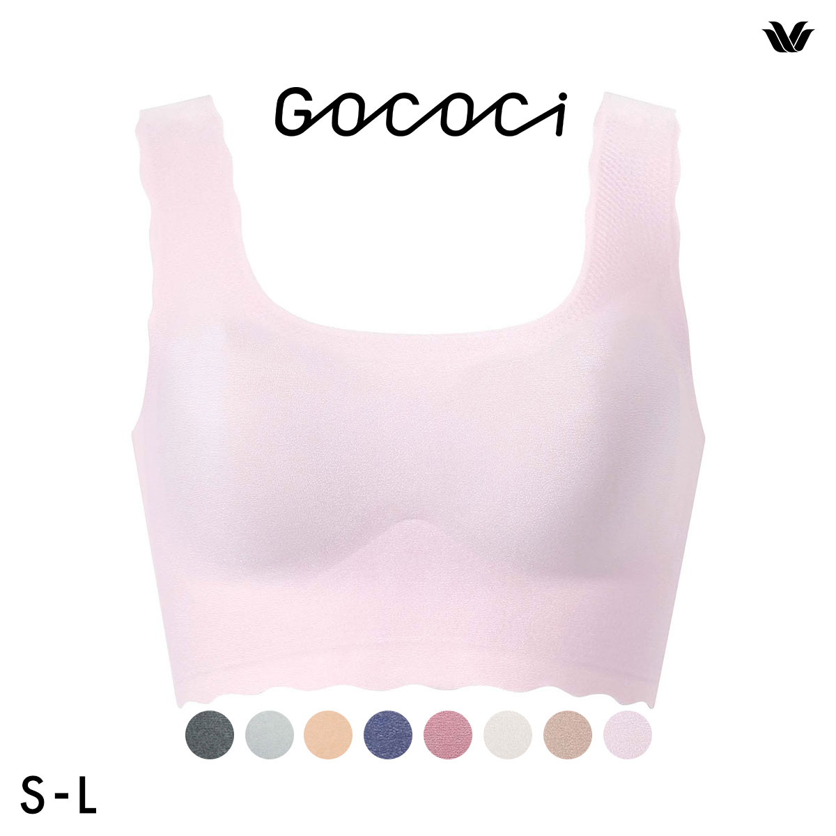 ワコール Wacoal ゴコチ GOCOCi CGG510 ラクに美胸キープ シームレス ノンワイヤーブラ ベンベルグ フラット ワイヤレスブラ SML(PI-ピンク-S)