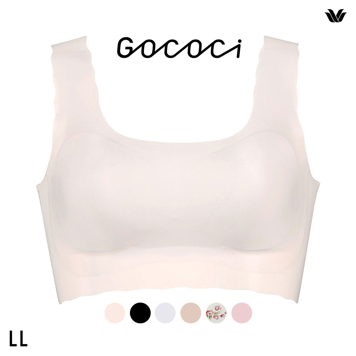ワコール Wacoal ゴコチ GOCOCi CGG535 ラクに美胸キープ ブラジャー ノンワイヤー シームレス ナイロン フラット LL 単品(BE-ベージュ-LL)