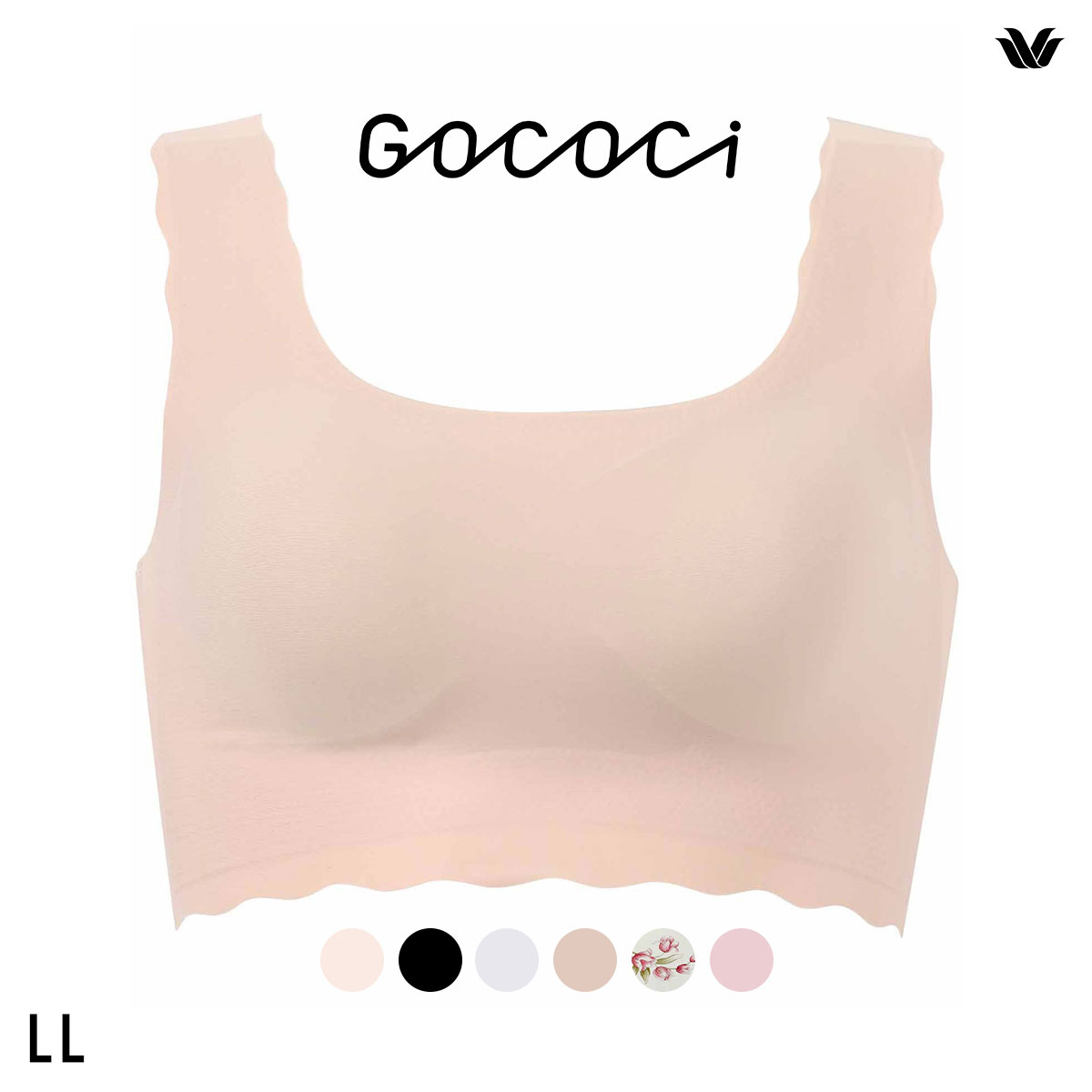 ワコール Wacoal ゴコチ GOCOCi CGG535 ラクに美胸キープ ブラジャー ノンワイヤー シームレス ナイロン フラット LL 単品(OC-オークル-LL)