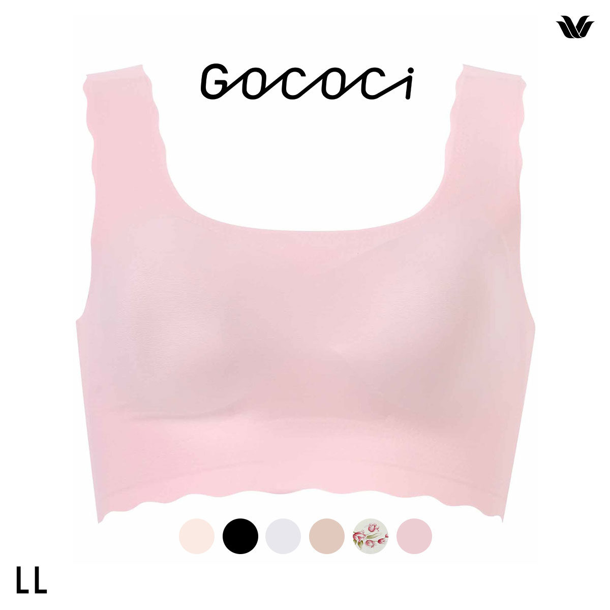 ワコール Wacoal ゴコチ GOCOCi CGG535 ラクに美胸キープ ブラジャー ノンワイヤー シームレス ナイロン フラット LL 単品(RP-ロマンピンク-LL)