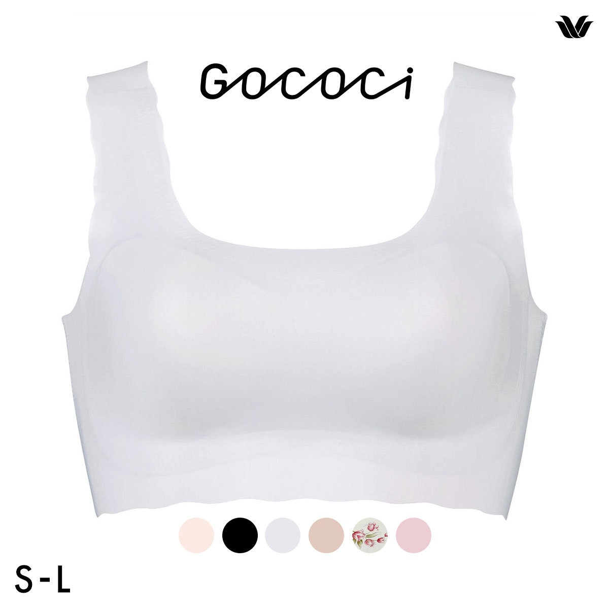 ワコール Wacoal ゴコチ GOCOCi CGG535 ラクに美胸キープ ブラジャー ノンワイヤー シームレス ナイロン フラット SML 単品(GY-グレー-S)