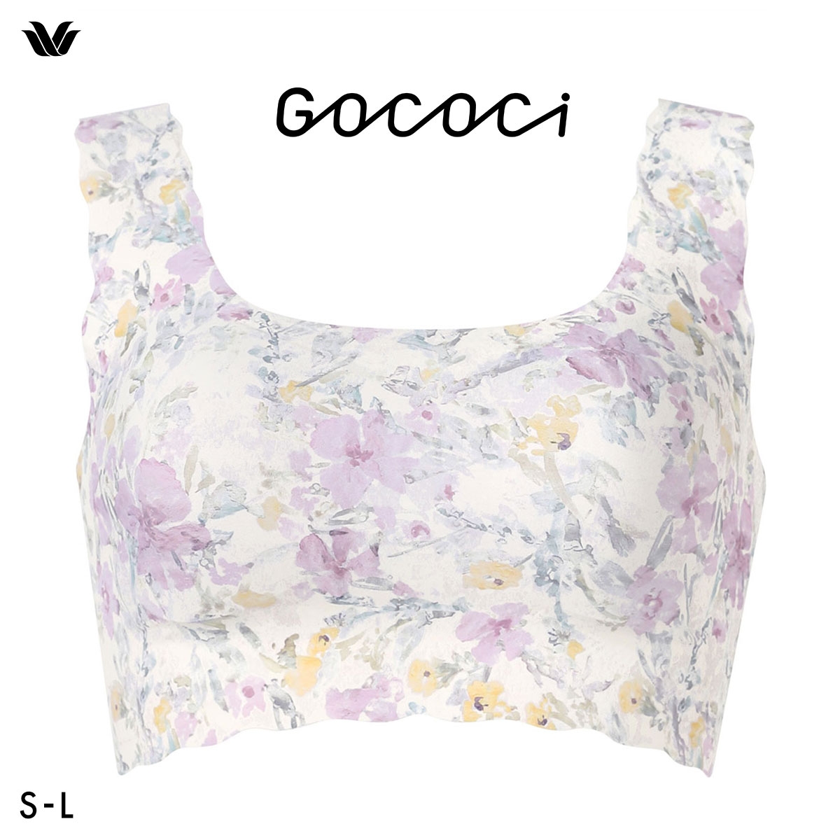 ワコール Wacoal ゴコチ GOCOCi CGG535 ラクに美胸キープ ブラジャー ノンワイヤー シームレス ナイロン フラット SML 単品(WI-ワイン-S)