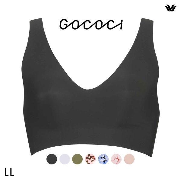 ワコール Wacoal ゴコチ GOCOCi CGG536 ラクに美胸キープ シームレス ノンワイヤーブラ Vネック LL フラット 無縫製 ワイヤレスブラ ブラジャー