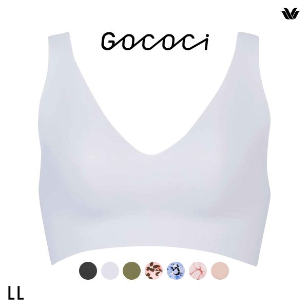 ワコール Wacoal ゴコチ GOCOCi CGG536 ラクに美胸キープ シームレス ノンワイヤーブラ Vネック LL フラット 無縫製 ワイヤレスブラ ブラジャー