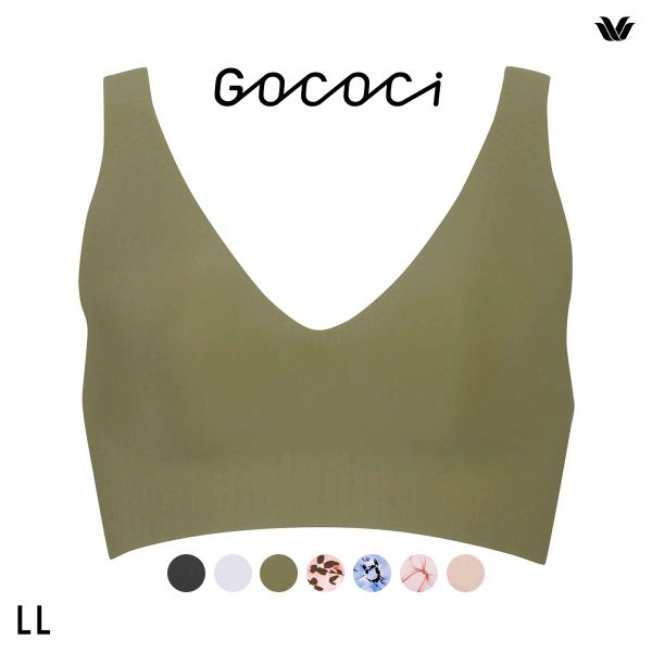 ワコール Wacoal ゴコチ GOCOCi CGG536 ラクに美胸キープ シームレス ノンワイヤーブラ Vネック LL フラット 無縫製 ワイヤレスブラ ブラジャー