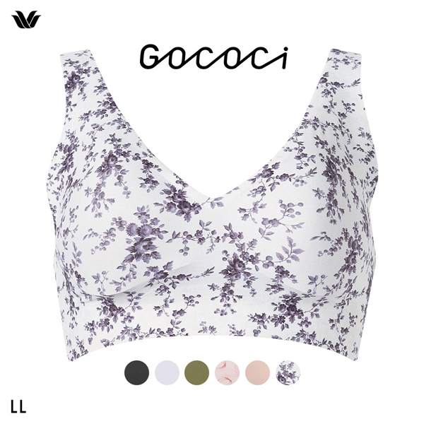 ワコール Wacoal ゴコチ GOCOCi CGG536 ラクに美胸キープ シームレス ノンワイヤーブラ Vネック LL フラット 無縫製 ワイヤレスブラ ブラジャー