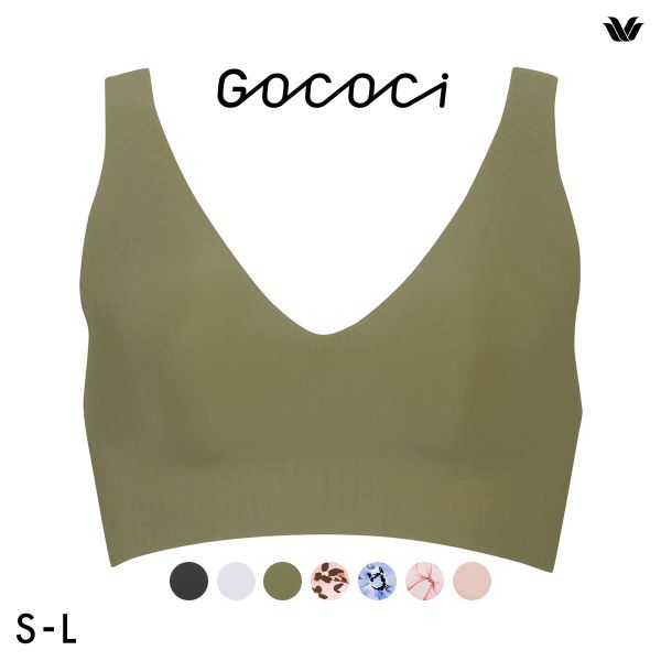 ワコール Wacoal ゴコチ GOCOCi CGG536 ラクに美胸キープ シームレス ノンワイヤーブラ Vネック ML フラット 無縫製 ワイヤレスブラ ブラジャー