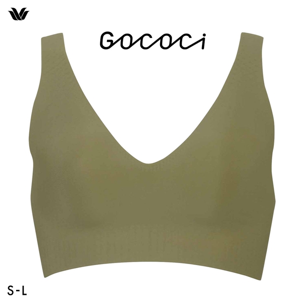 ワコール Wacoal ゴコチ GOCOCi CGG536 ラクに美胸キープ シームレス ノンワイヤーブラ Vネック ML フラット 無縫製 ワイヤレスブラ ブラジャー