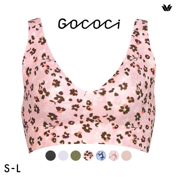 ワコール Wacoal ゴコチ GOCOCi CGG536 ラクに美胸キープ シームレス ノンワイヤーブラ Vネック ML フラット 無縫製 ワイヤレスブラ ブラジャー