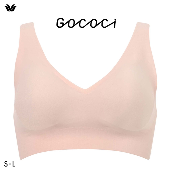 ワコール Wacoal ゴコチ GOCOCi CGG536 ラクに美胸キープ シームレス ノンワイヤーブラ Vネック ML フラット 無縫製 ワイヤレスブラ ブラジャー
