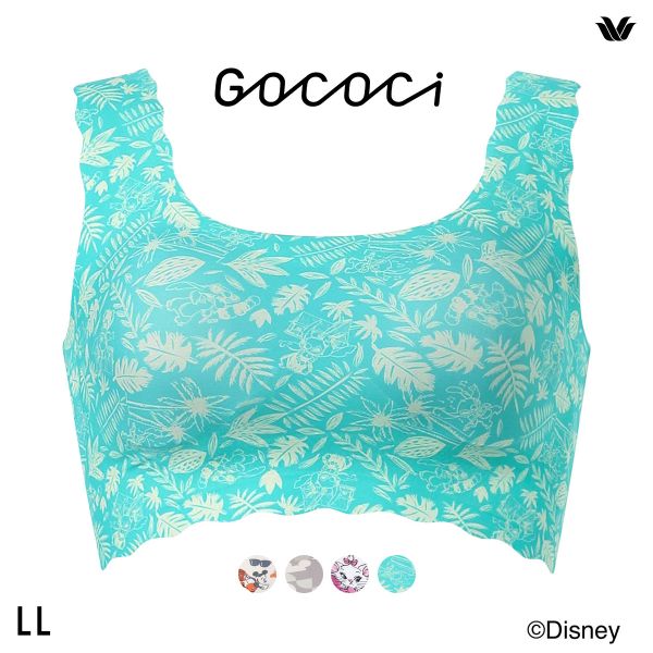 ワコール ゴコチ Disney シームレス ノンワイヤーブラ プリント CGG537 LL ミッキー スティッチ マリー ワイヤレスブラ ブラジャー Wacoal GOCOCi