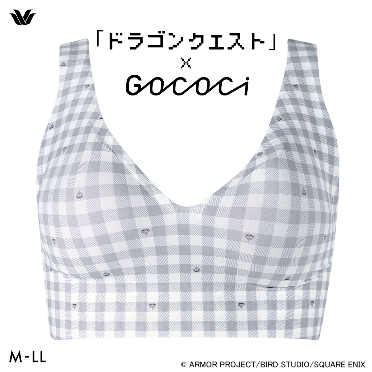 ワコール 「ドラゴンクエスト」×GOCOCi ゴコチ シームレス ノンワイヤーブラ プリント CGG538 MLLL ブラジャー Wacoal GOCOCi(GY-グレー-M)