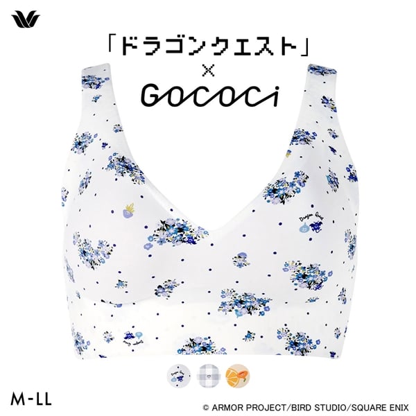 ワコール 「ドラゴンクエスト」×GOCOCi ゴコチ シームレス ノンワイヤーブラ プリント CGG538 MLLL ブラジャー Wacoal GOCOCi
