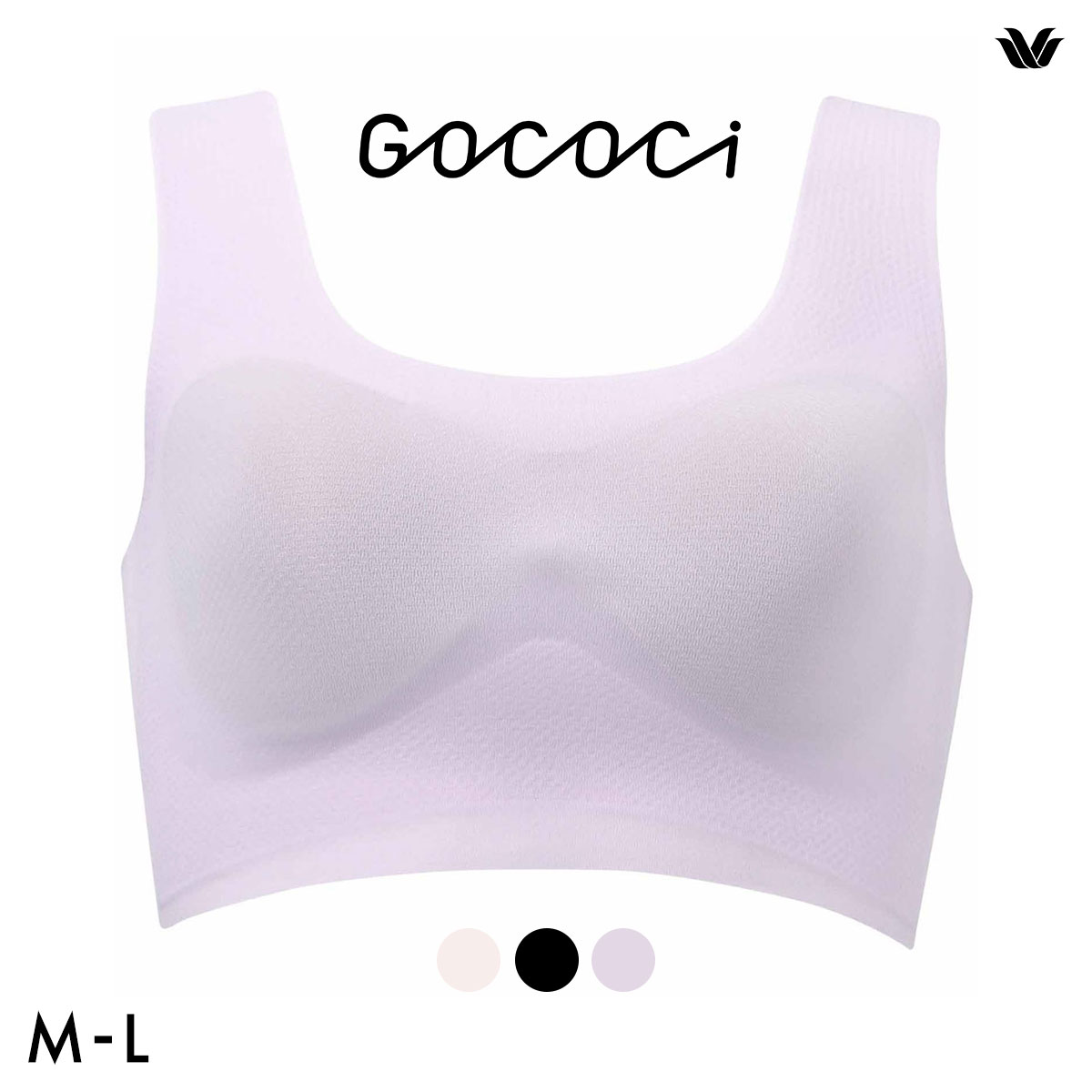 ワコール Wacoal 涼感ゴコチ GOCOCi 涼感 CGG571 ラクに美胸キープ シームレス ノンワイヤーブラ フラット ワイヤレスブラ ML(PU-パープル-M)