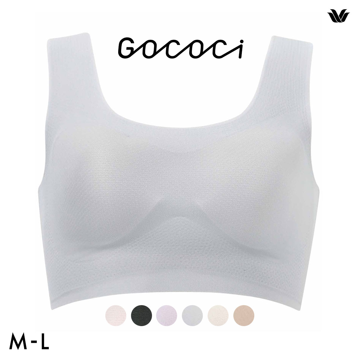 ワコール Wacoal 涼感ゴコチ GOCOCi 涼感 CGG571 ラクに美胸キープ シームレス ノンワイヤーブラ フラット ワイヤレスブラ ML(GY-グレー-M)