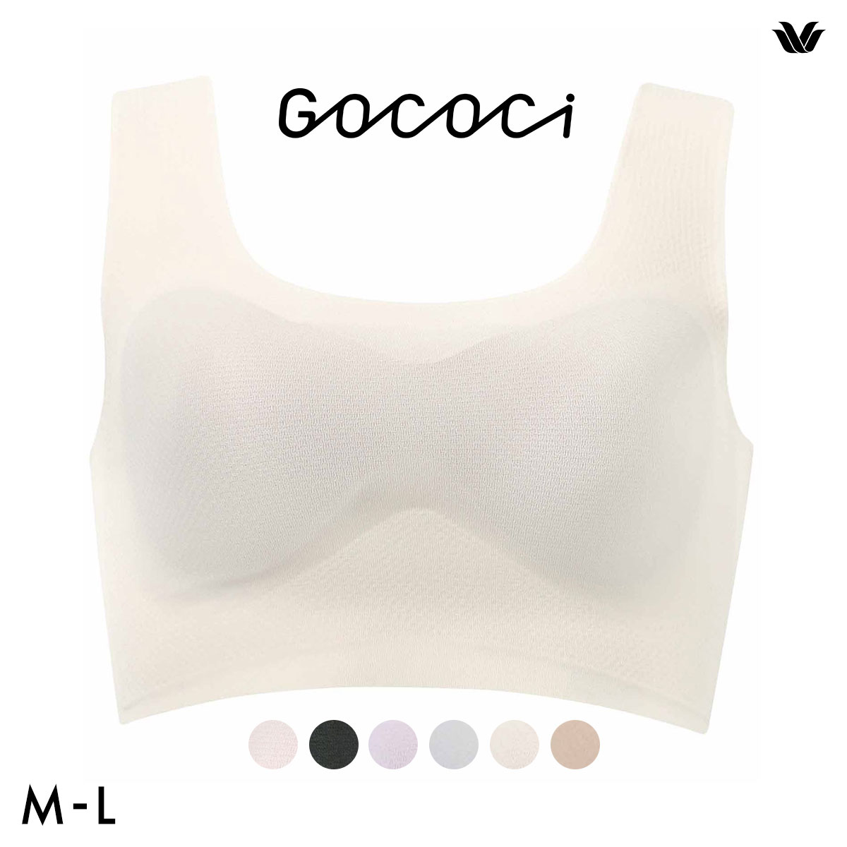 ワコール Wacoal 涼感ゴコチ GOCOCi 涼感 CGG571 ラクに美胸キープ シームレス ノンワイヤーブラ フラット ワイヤレスブラ ML(IV-アイボリー-M)