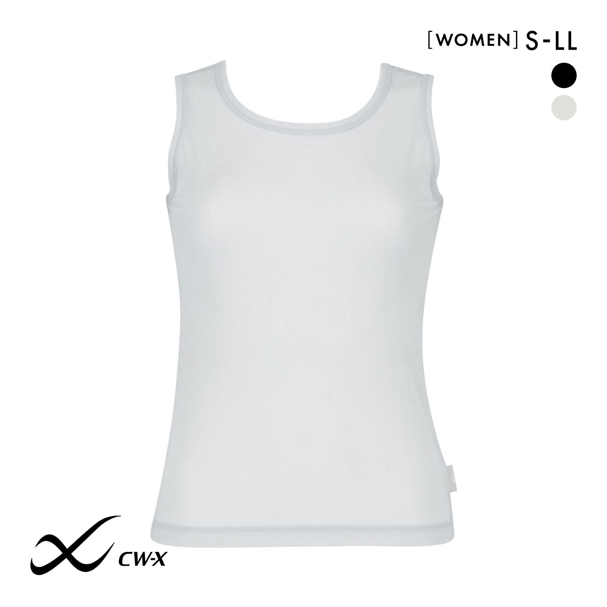 ワコール シーダブリューエックス 汗対策インナー べたつきからの解放 ノースリーブ Wacoal CW-X WOMENS(LGY-薄グレー-S)
