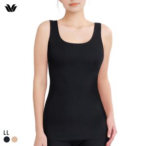 ワコール WACOALコットン ふんわりあったかタイプ Uネック ノースリーブ LL インナー 保温 Wacoal