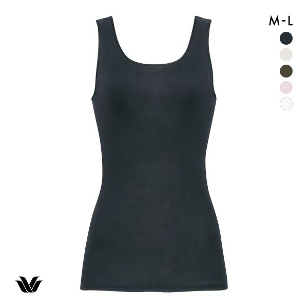 ワコール WACOALコットン オーガニックコットン100％ Uネック ノースリーブ インナー ニットトップ ML Wacoal