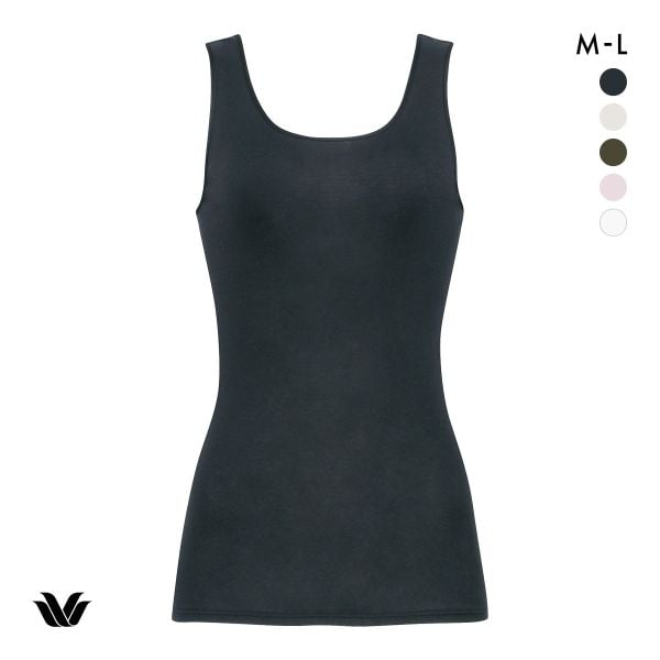 ワコール WACOALコットン オーガニックコットン100％ Uネック ノースリーブ インナー ニットトップ ML Wacoal