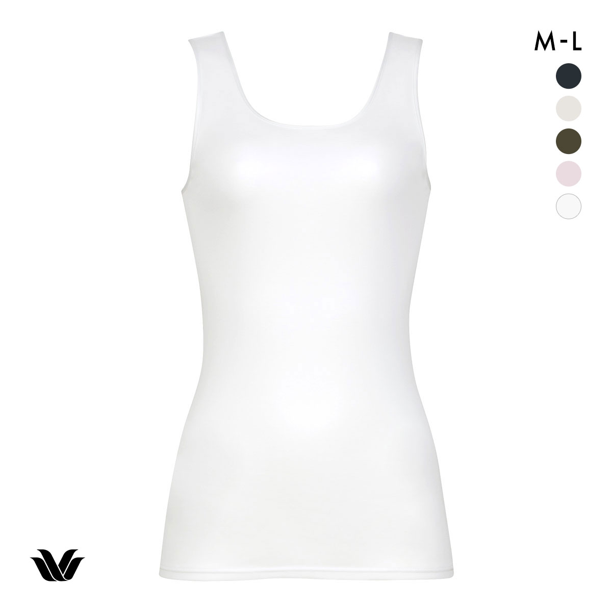 ワコール WACOALコットン オーガニックコットン100％ Uネック ノースリーブ インナー ニットトップ ML Wacoal(WH-ホワイト-M)