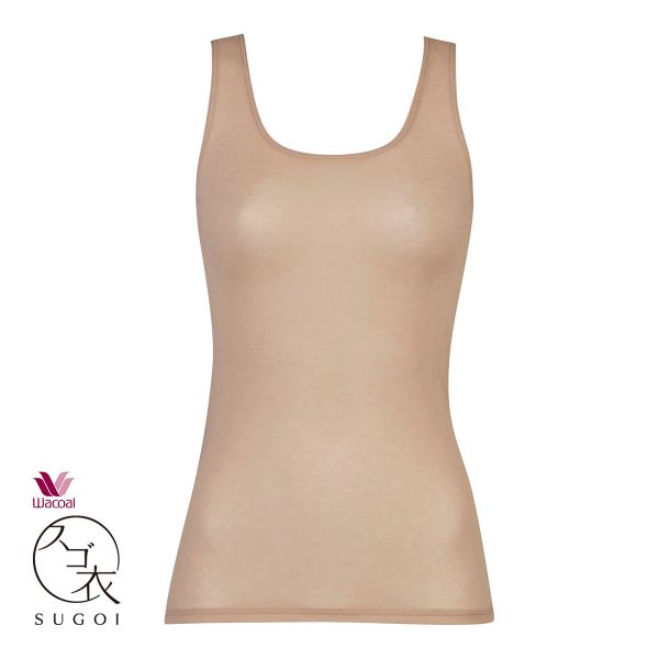 ワコール Wacoal スゴ衣 薄い、軽い、涼しい ノースリーブ タンクトップ インナー 薄手 吸汗速乾 LL